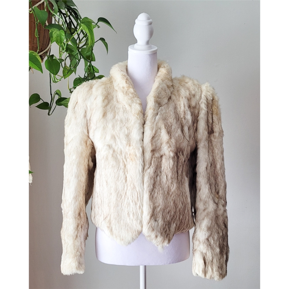*VINTAGE* 1970s "Split End" Rabbit Fur Coat